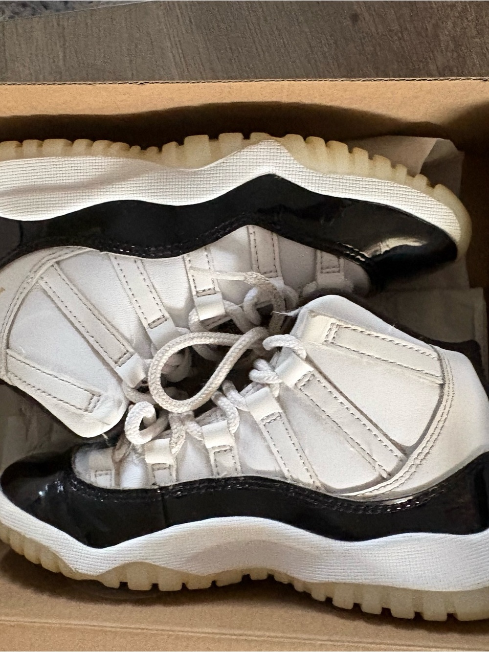 Jordan Kids White and Black High-Top Basketball Sneakers